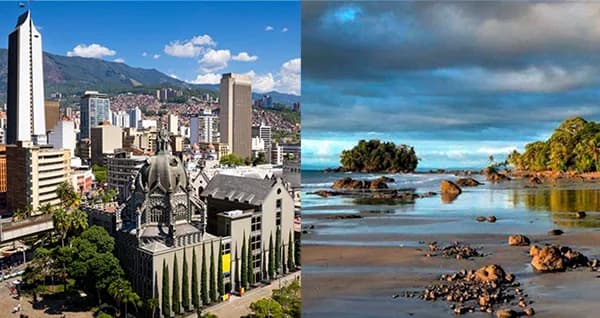 Plan Turístico Medellín Y Nuquí 7 Días 6 Noches – City Tour Medellín y Comuna 13, Guatapé, Baños Termales, Cascada del Amor y Avistamiento de Ballenas